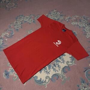 80S Red Atlanta Hawks Single Stitched Shirt